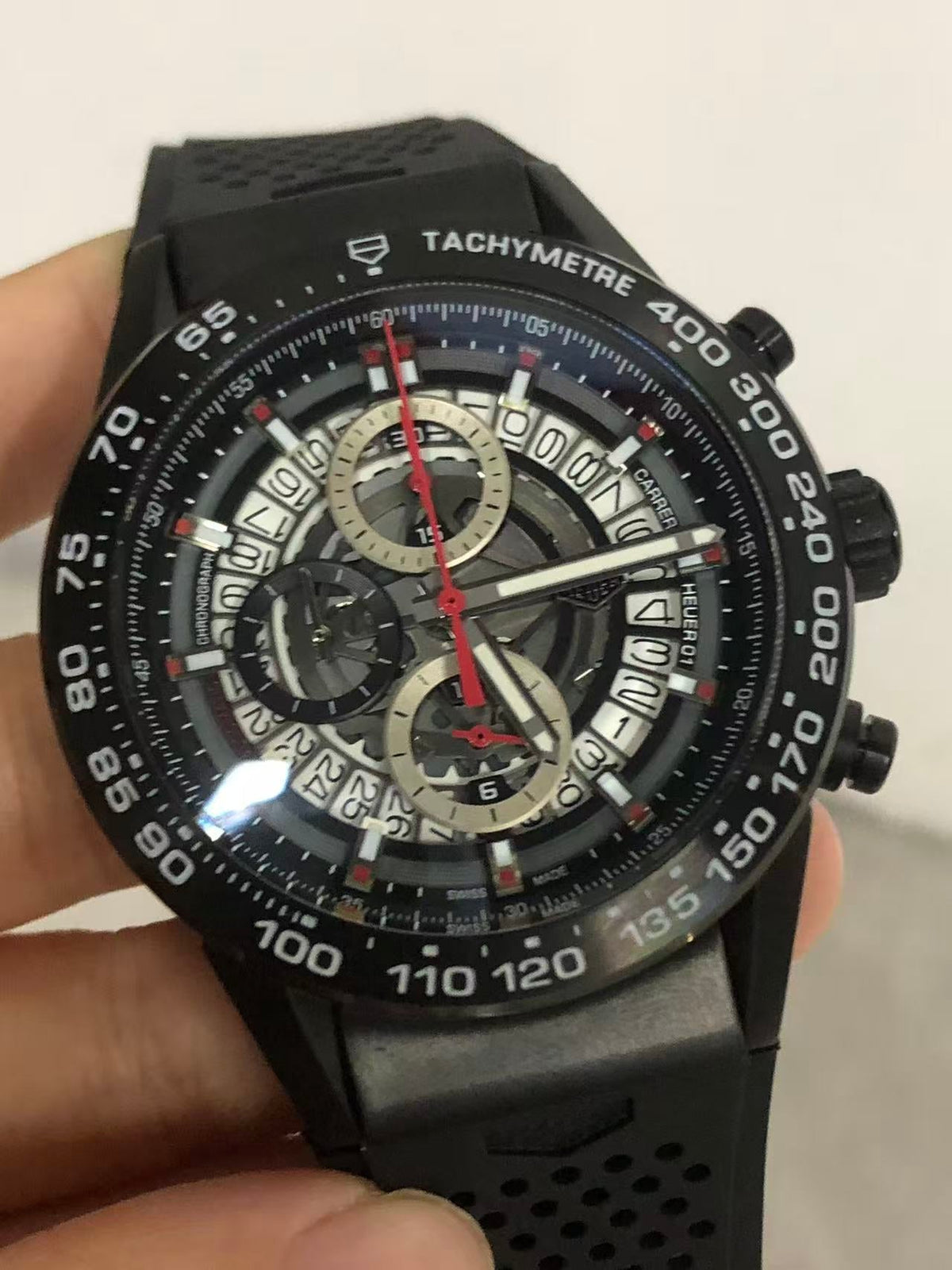 Carrera Replica Japanese VK Quartz Movement Movement Mens Watches 44mm