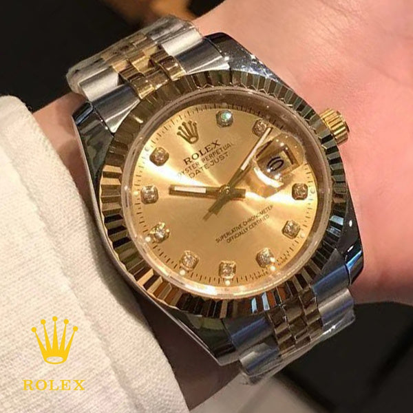 Replica Automatic Watch for Men DateJust Gold Dial 41mm R061201