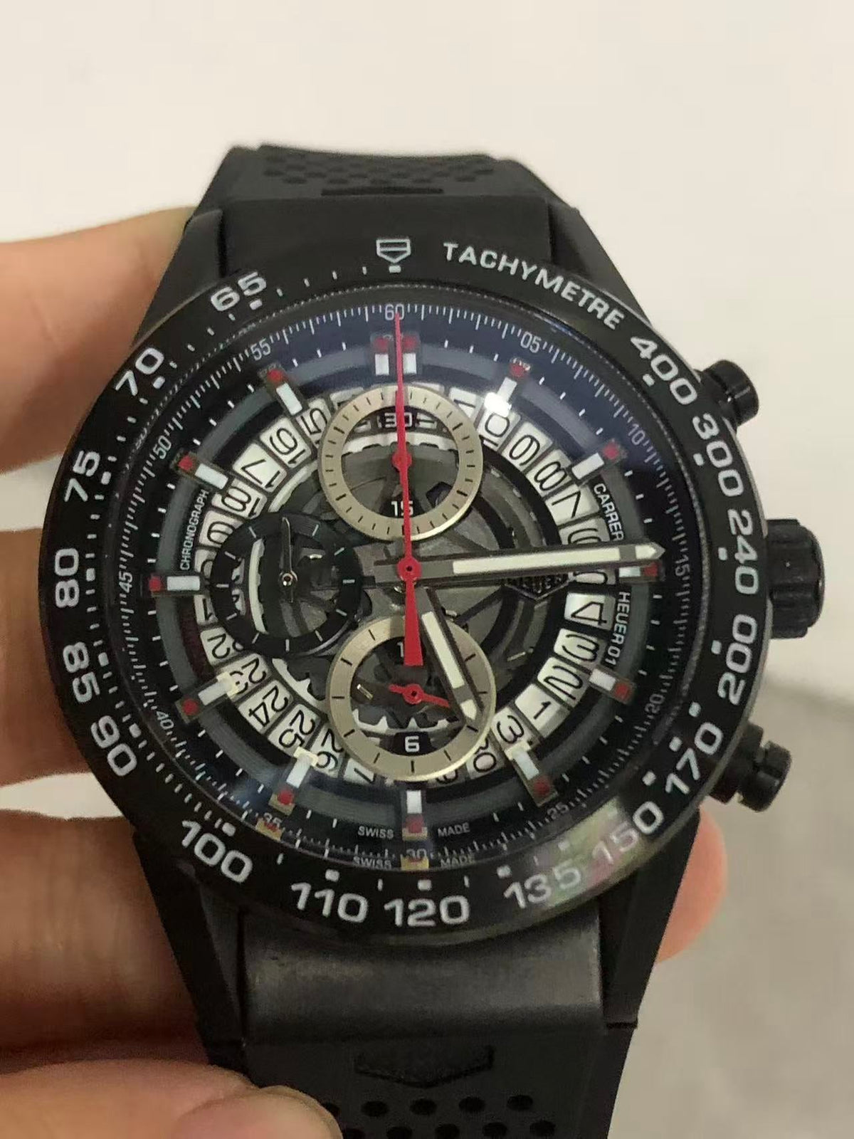 Carrera Replica Japanese VK Quartz Movement Movement Mens Watches 44mm