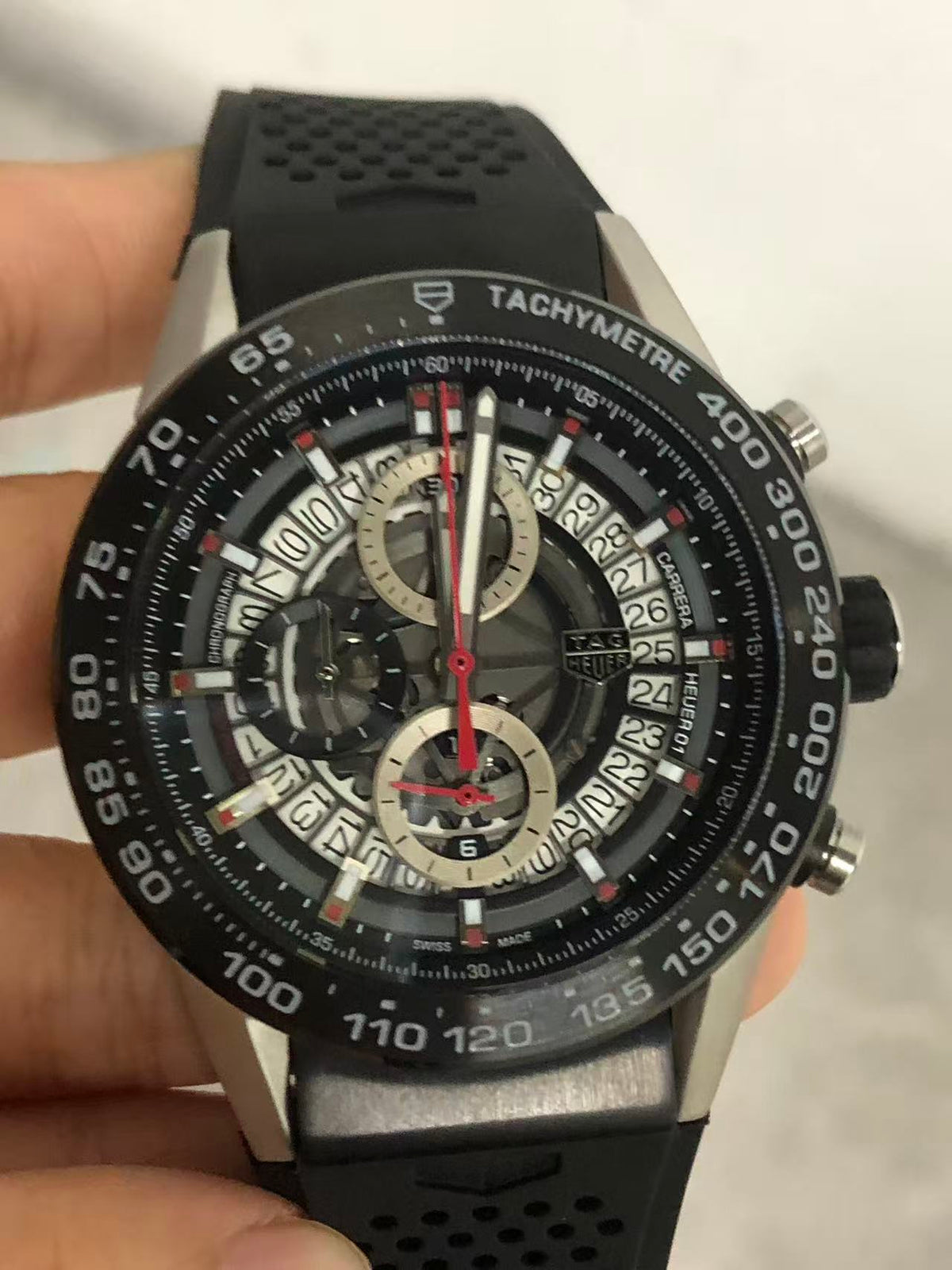 Carrera Replica Japanese VK Quartz Movement Movement Mens Watches 44mm