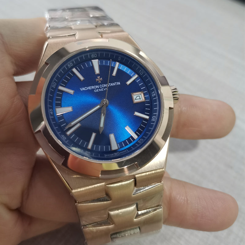 Luxury Automatic Mechanical Watch for Men Wristwatch Stainless Steel Date Overseas 41mm
