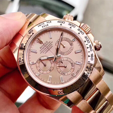 Replica Automatic Watch for Men DAYTONA  Rose Dial 40mm