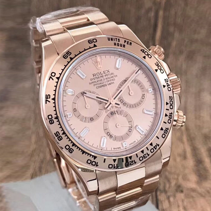Replica Automatic Watch for Men DAYTONA  Rose Dial 40mm
