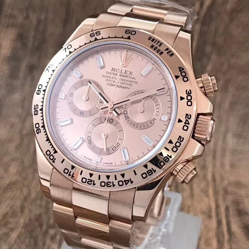 Replica Automatic Watch for Men DAYTONA  Rose Dial 40mm