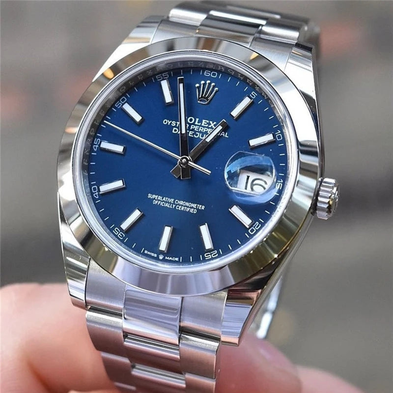 Replica Automatic Watch for Men DateJust Blue Dial 41mm