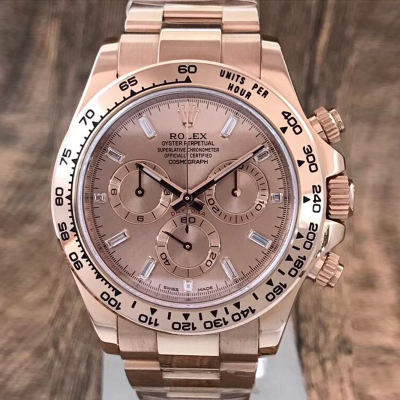 Replica Automatic Watch for Men DAYTONA  Rose Dial 40mm