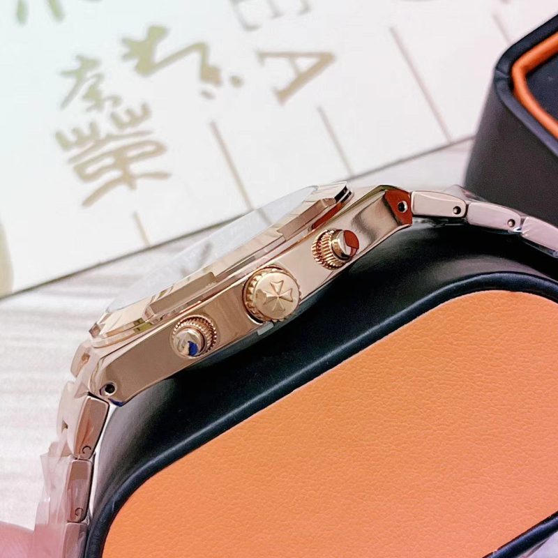 Luxury Automatic Mechanical Watch for Men Wristwatch Stainless Steel Moonphase Overseas 41mm