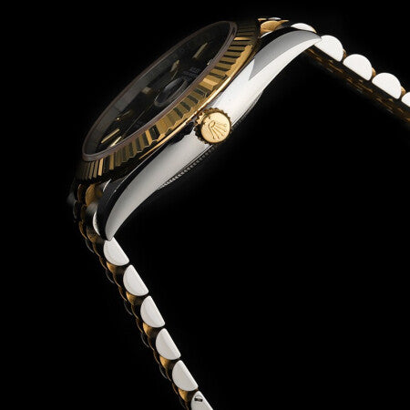 Replica Automatic Watch for Men DateJust Gold Black Dial 41mm