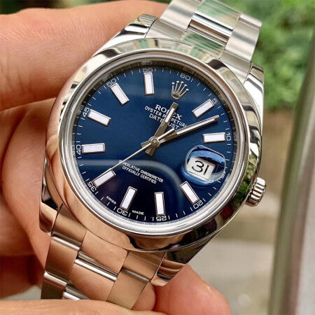 Replica Automatic Watch for Men DateJust Blue Dial 41mm