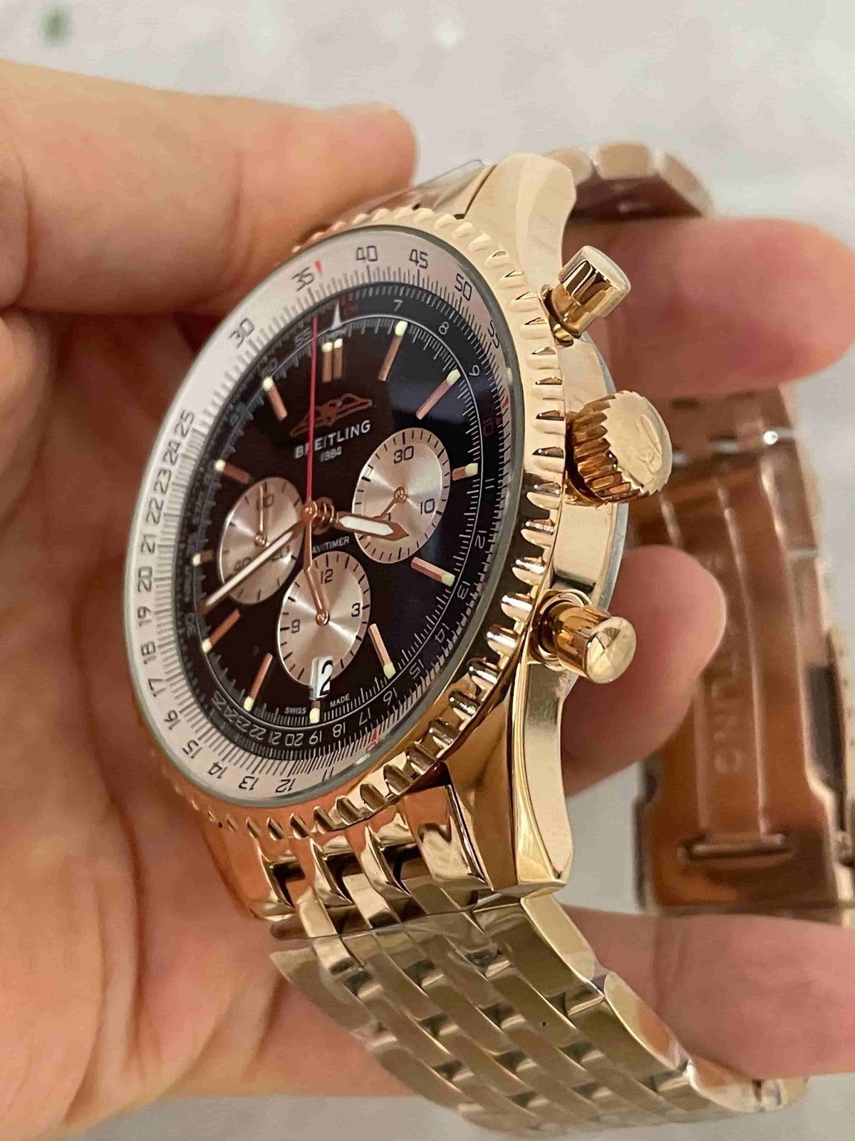 Replica Stainless Steel Japanese Vk63 Quartz Movement Watch BL105A