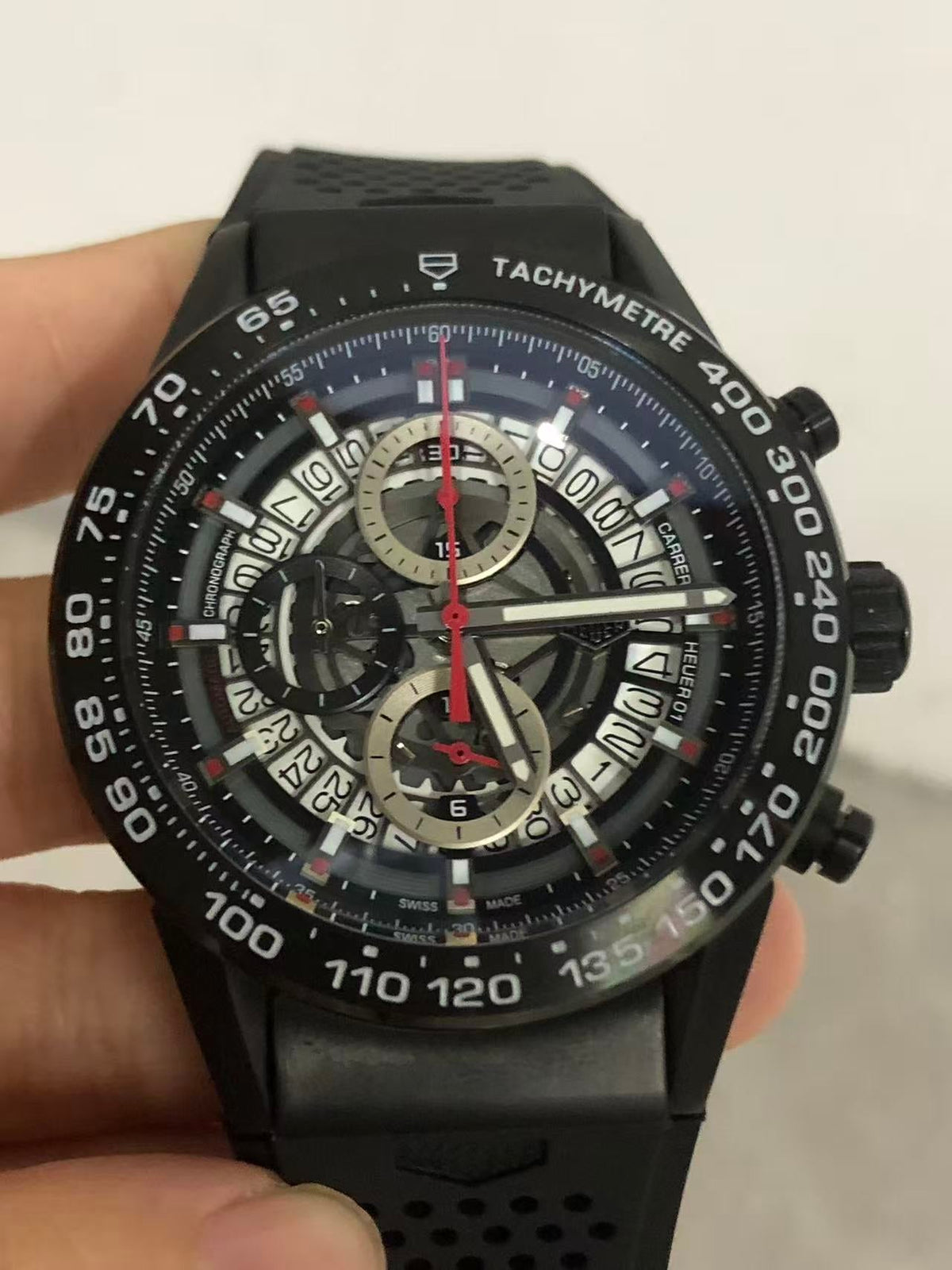Carrera Replica Japanese VK Quartz Movement Movement Mens Watches 44mm