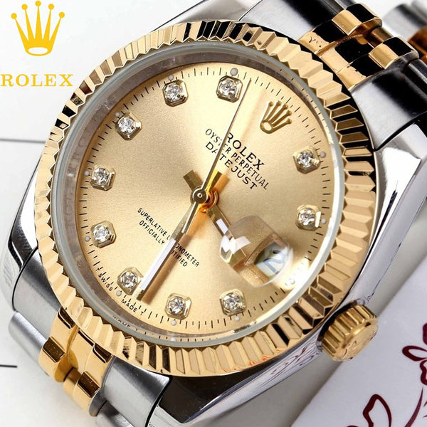 Replica Automatic Watch for Men DateJust Gold Dial 41mm R061201