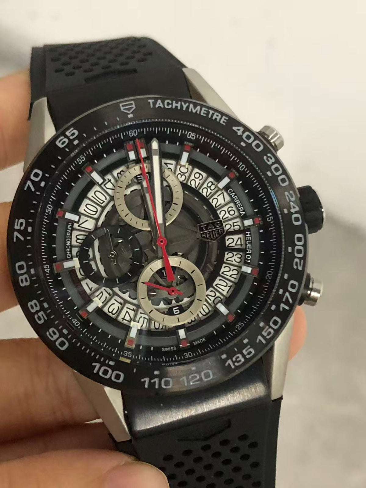 Carrera Replica Japanese VK Quartz Movement Movement Mens Watches 44mm