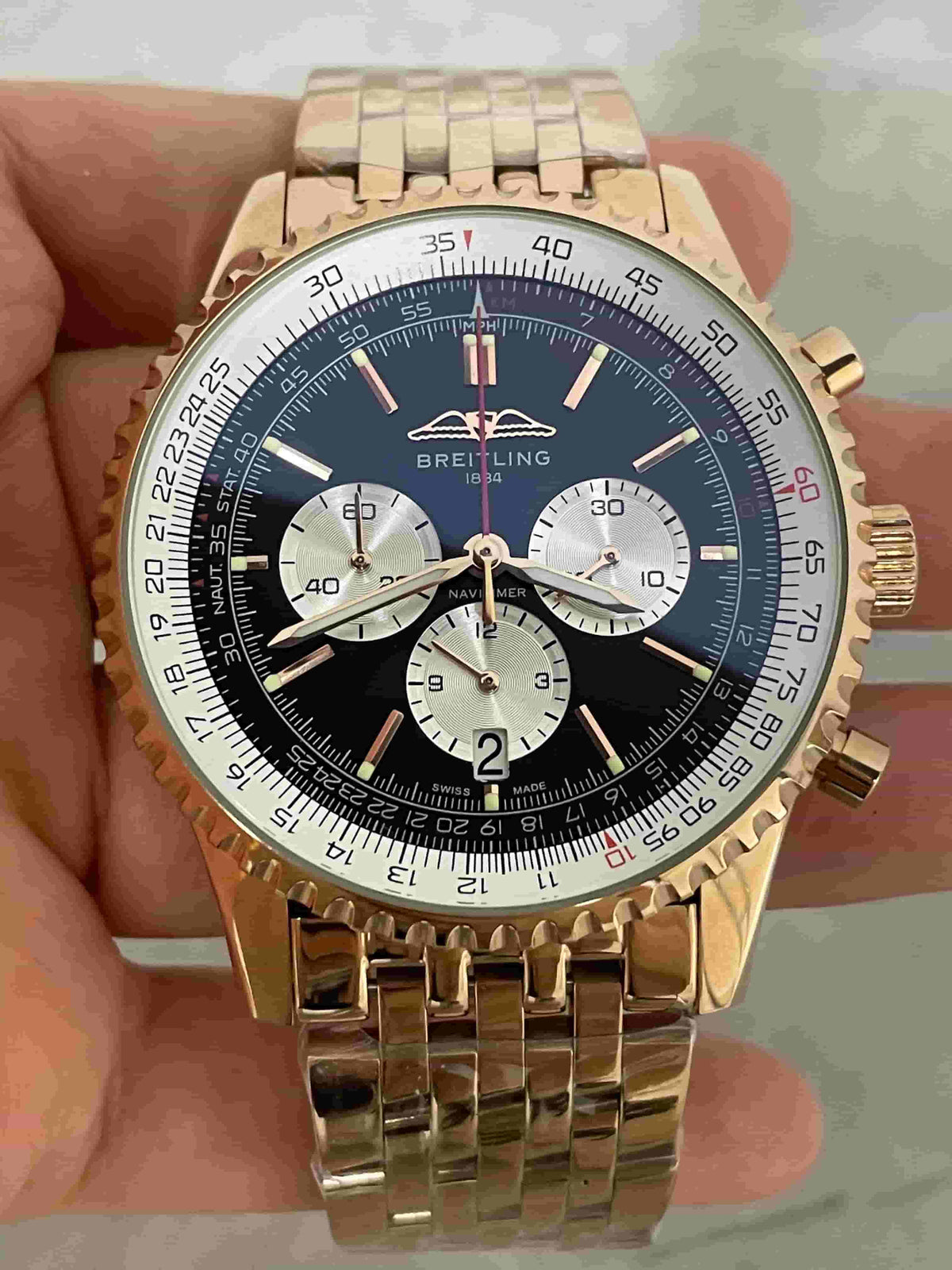 Replica Stainless Steel Japanese Vk63 Quartz Movement Watch BL105A