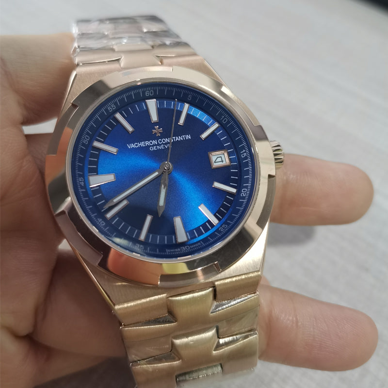 Luxury Automatic Mechanical Watch for Men Wristwatch Stainless Steel Date Overseas 41mm