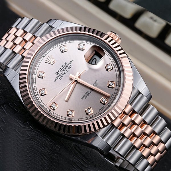 Replica Automatic Watch for Men DateJust Rose Dial 41mm