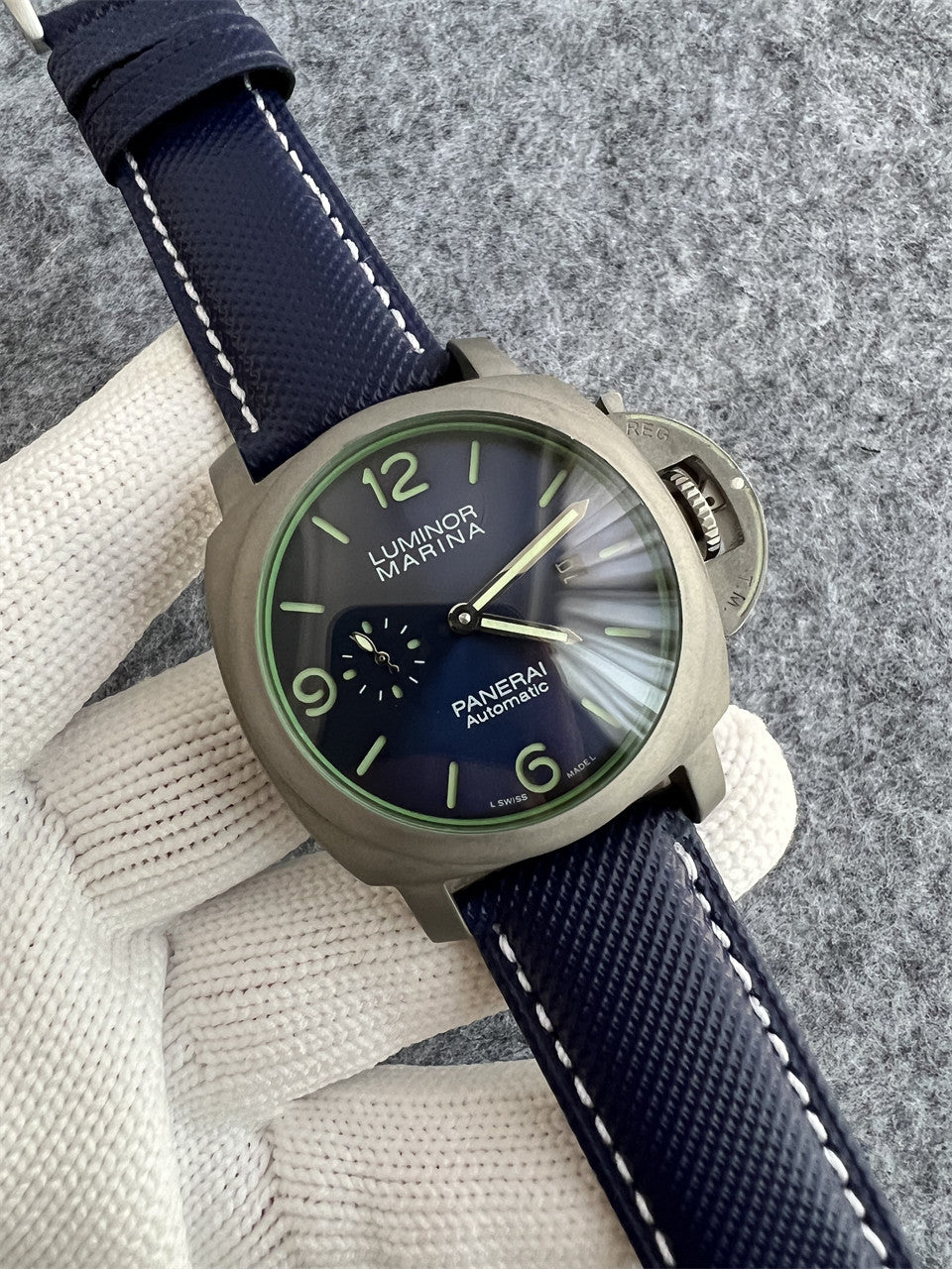 904l Stainless Steel Automatic Mechanical Watch Nylon Strap 44MM Mens Watches